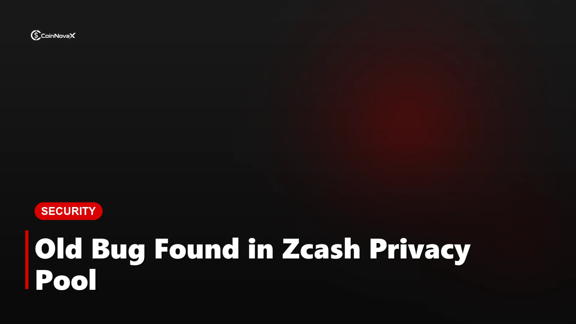 A glossy red 3D magnifying glass over a cracked shield on a dark background