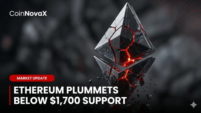 Ethereum Falls Below $1,700 for First Time Since April 2025