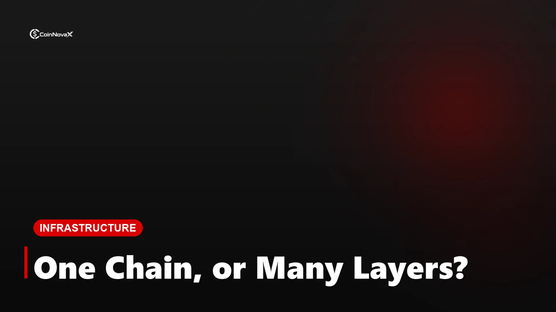 Split diagram showing a single unified blockchain block on one side and separate stacked layers for execution, settlemen